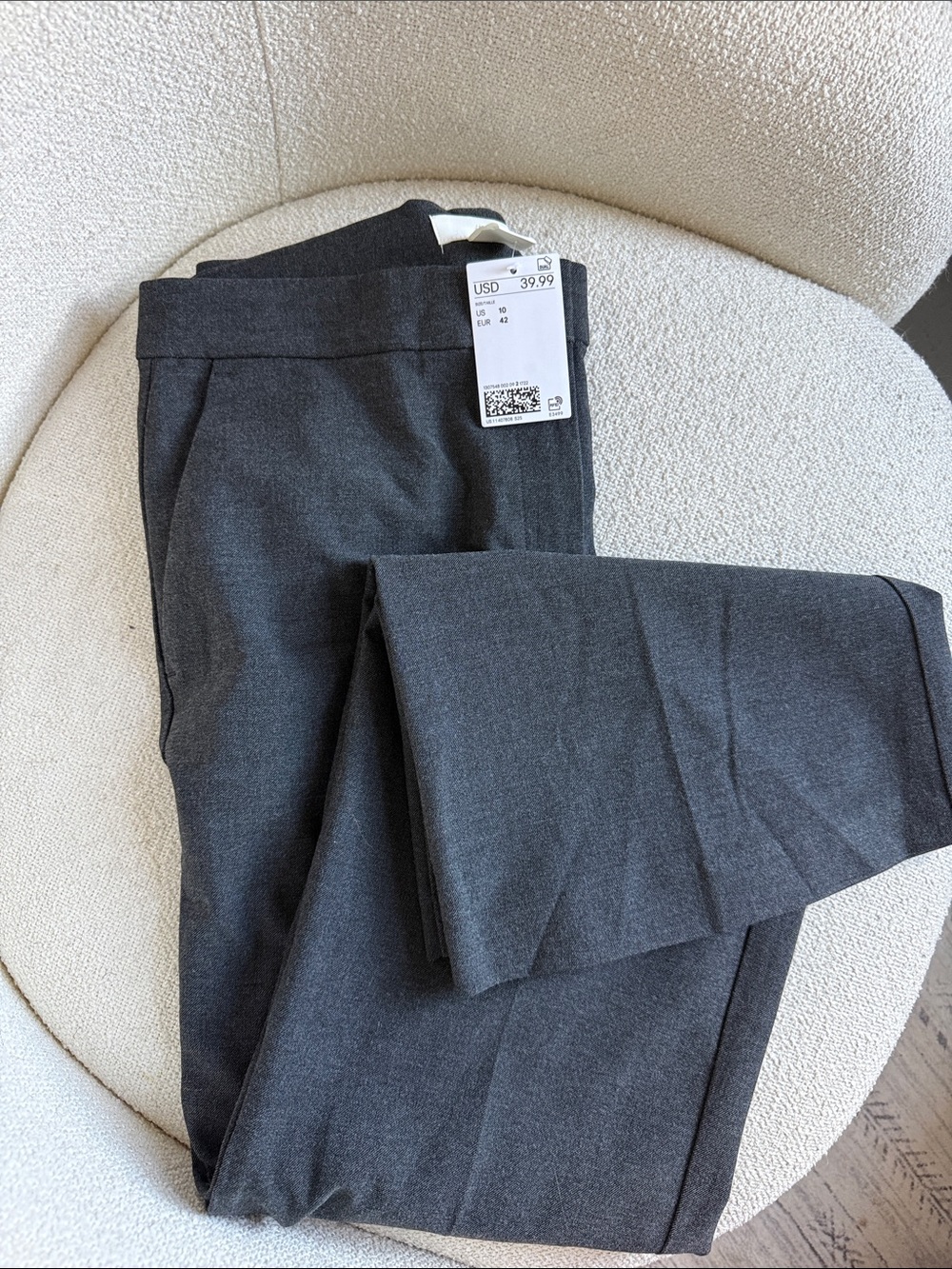 H&M grey bootcut flare bottom trousers